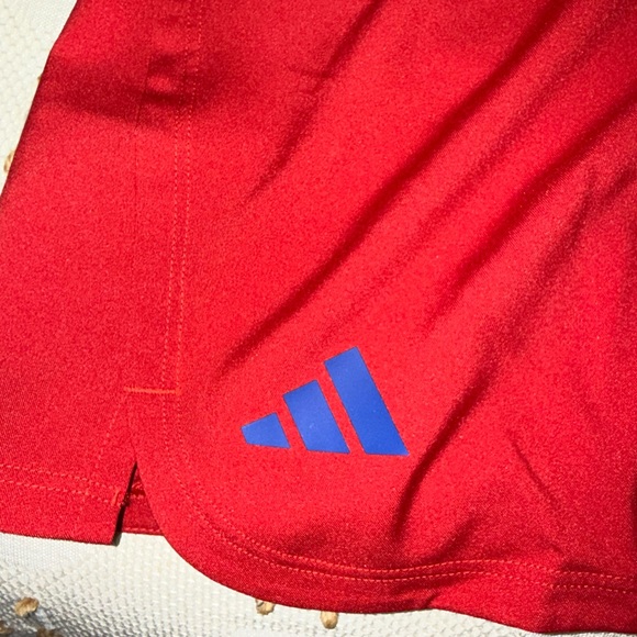 Kansas Jayhawks Adidas Women's Red Athletic Shorts - Picture 8 of 12